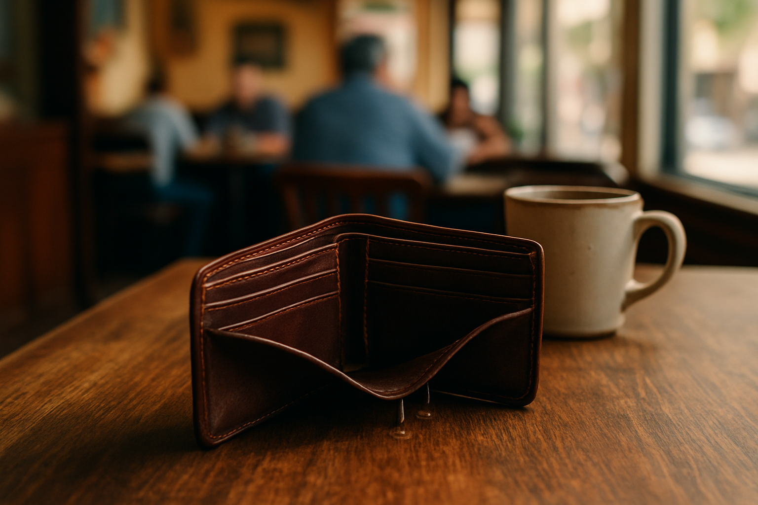 Ritual de anotar gastos en Wealthifire con un café tranquilo